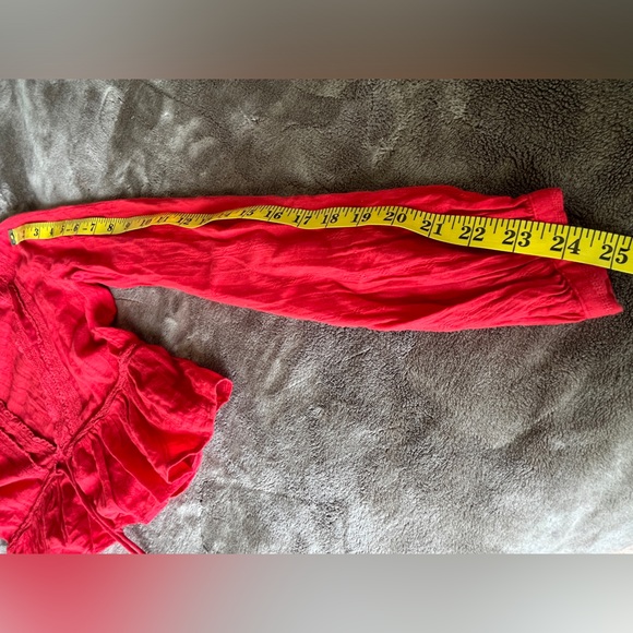 Free People Oberoi Red Boho Top size S - Picture 11 of 16